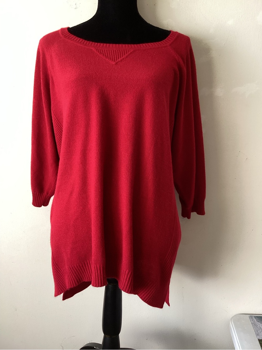 Avenue Red Women's Lightweight Boatneck Sweater